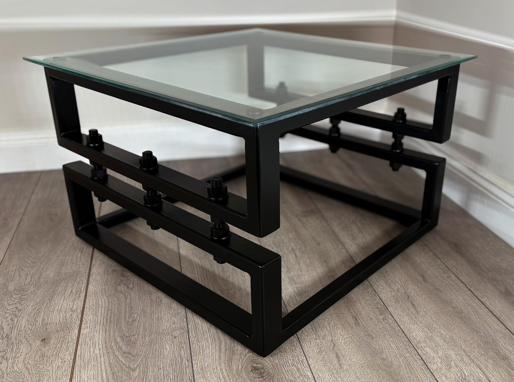 Metal Floating Bolt Coffees Table-RH Bespoke Steel