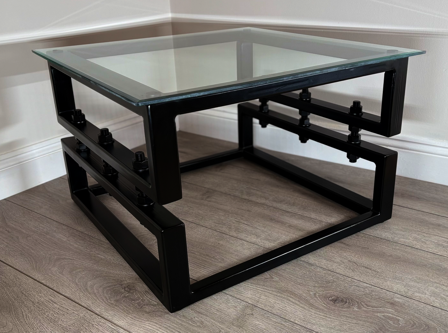 Metal Floating Bolt Coffees Table-RH Bespoke Steel