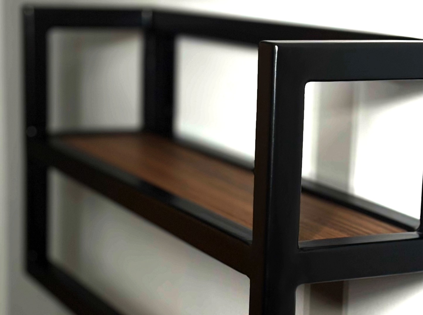 Metal Framed Shelf With Towel Rail-RH Bespoke Steel